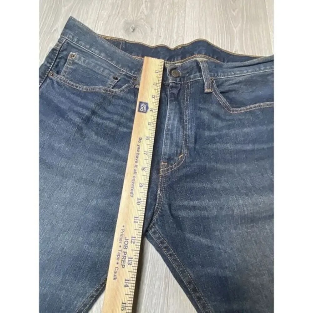 Vintage Levis Jeans Mens 34x30 505 Blue Dark Wash Black Bat Wing Tag 100% Cotton